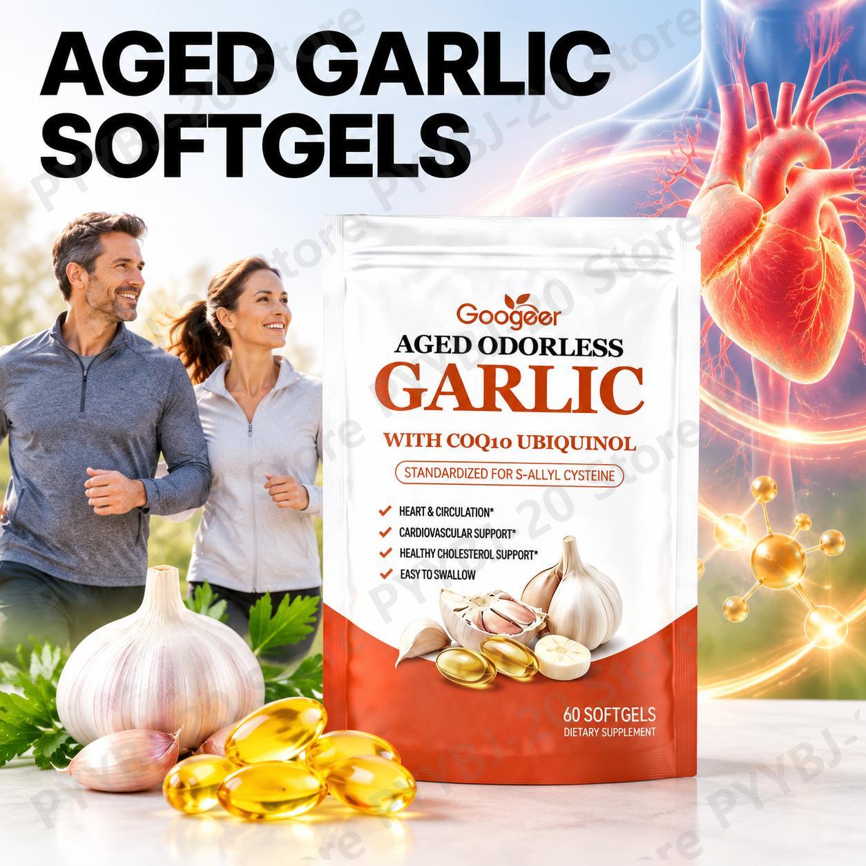 Coq10 Ubiquinol Softgel - กูเกียร์ ซอฟต์เจลกระเทียมสกัดจากธรรมชาติ ไม่มีกลิ่น ผสมโคคิวเทน ยูบิควิโนล และวิตามินเค2