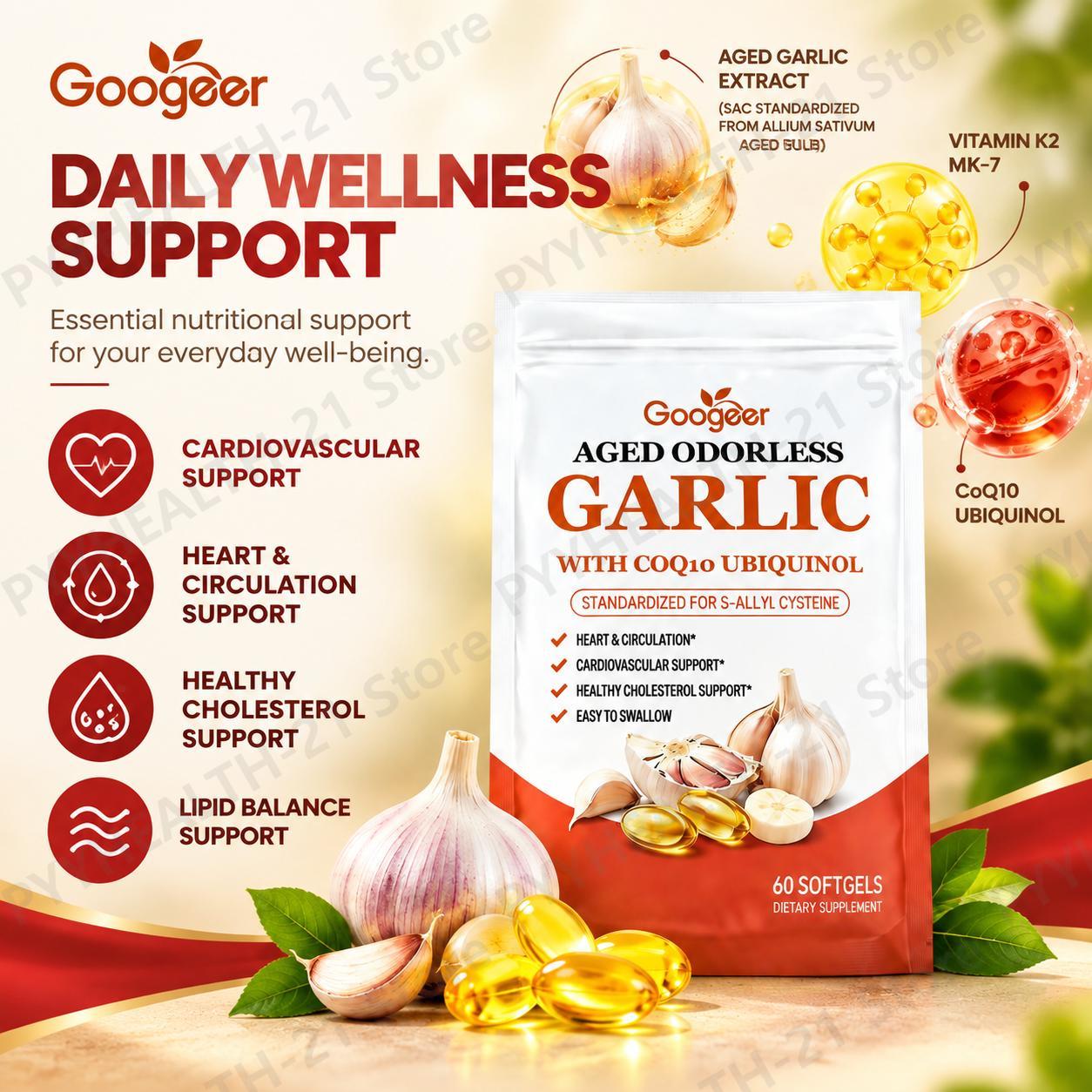 แคปซูลนิ่มกระเทียมสกัดจากธรรมช - Coq10 Ubiquinol Softgel บทวิจารณ์และราคา